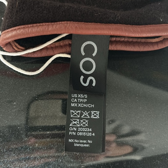 COS leather gloves, cashmere lined ,NWOT - Picture 3 of 4
